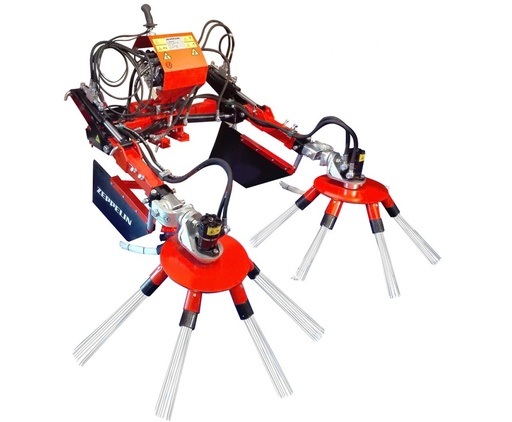 [ES70727] Barredora restos de poda frutal y viña al tractor con varillas nylon